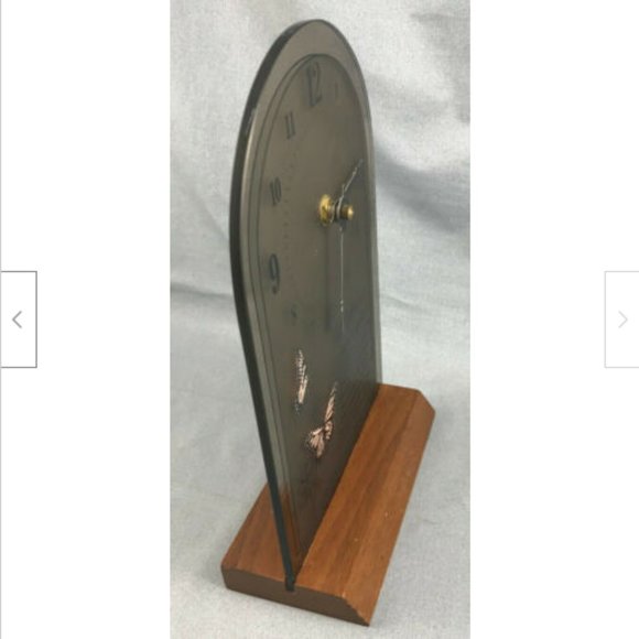 10" Butterflies Glass Gold Standing Mantel Clock Poem Mother Gift for Mom Wife - Picture 7 of 7